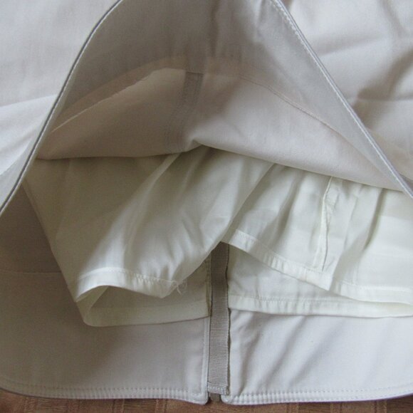 Belstaff Pencil Skirt, Leather Trim, Beige, sz.S, waist 26in,lined, cotton blend - Picture 4 of 8